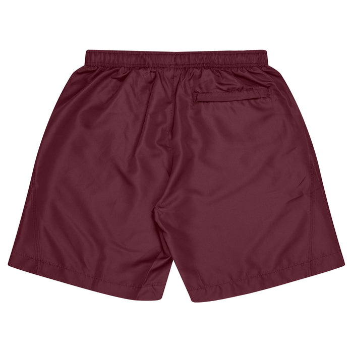 PONGEE SHORT KIDS SHORTS - MAROON - RUNOUT