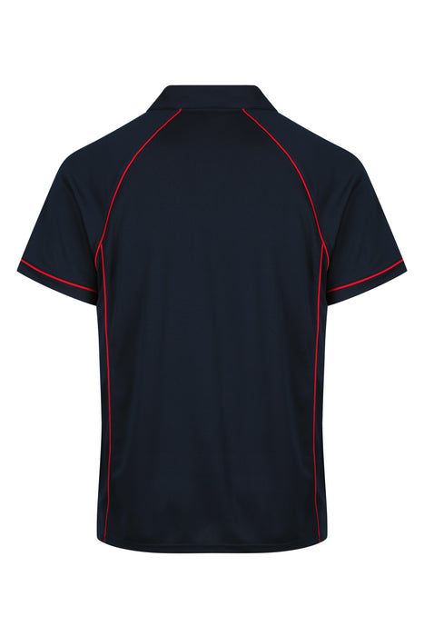 ENDEAVOUR MENS POLOS - NAVY/RED