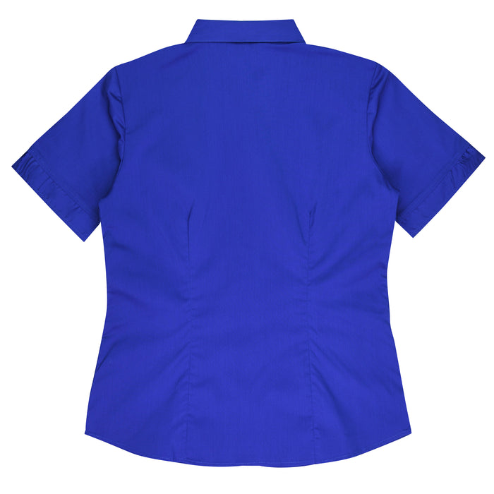 MOSMAN LADY SHIRT SHORT SLEEVE - ROYAL - RUNOUT