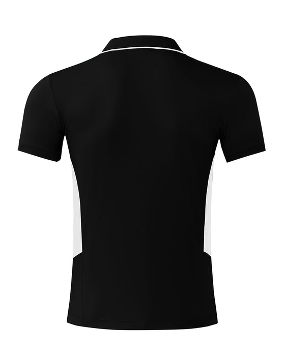 TASMAN MENS POLOS - BLACK/WHITE