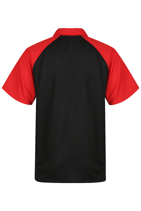 MANLY KIDS POLOS - BLACK/RED - RUNOUT