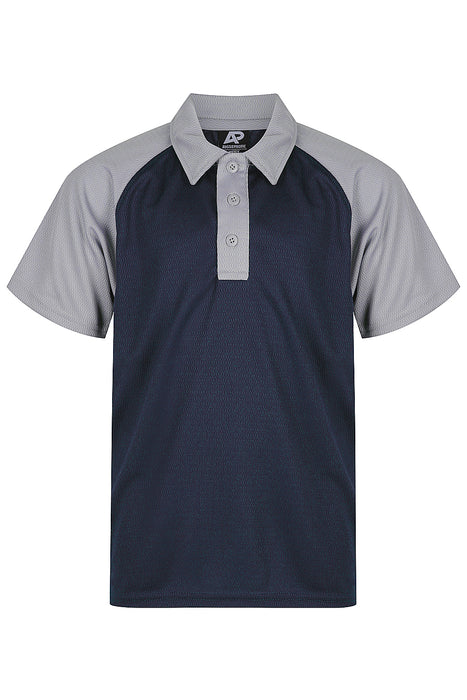 MANLY KIDS POLOS - NAVY/SILVER - RUNOUT