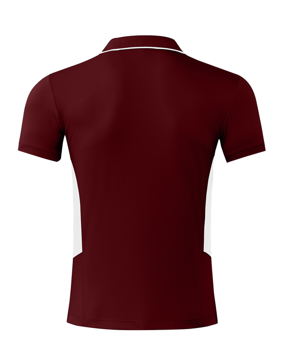 TASMAN MENS POLOS - MAROON/WHITE
