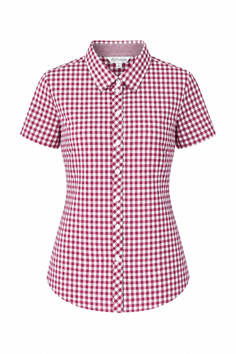 BRIGHTON LADY SHIRT SHORT SLEEVE - CLARET - RUNOUT