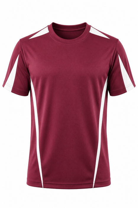 EUREKA KIDS TEES - MAROON/WHITE - RUNOUT