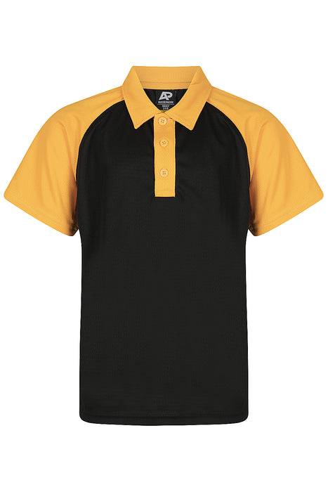 MANLY KIDS POLOS - BLACK/GOLD - RUNOUT