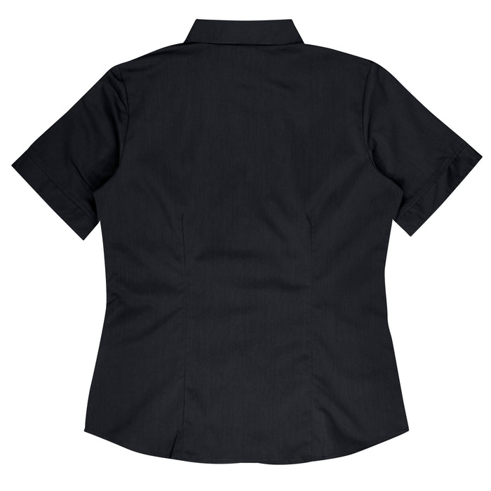 MOSMAN LADY SHIRT SHORT SLEEVE - BLACK - RUNOUT