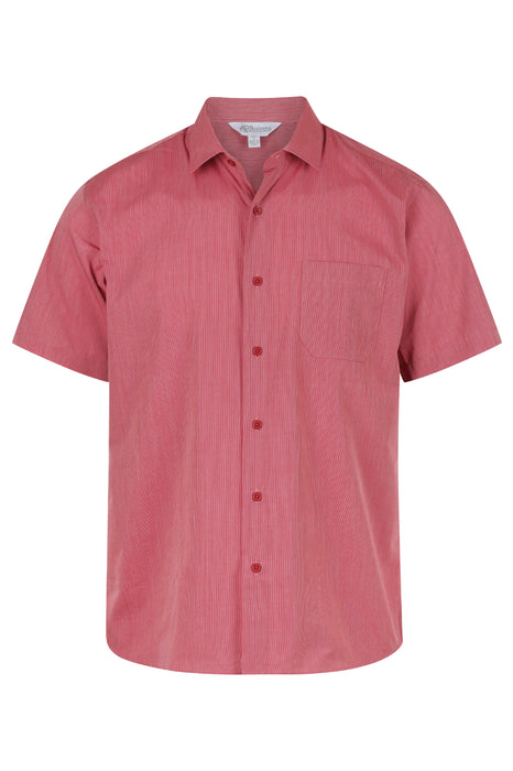 BELAIR MENS SHIRT SHORT SLEEVE - RED - RUNOUT