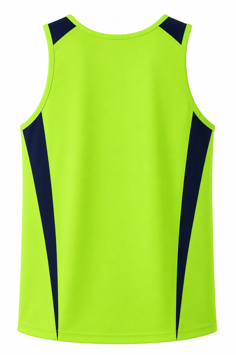 EUREKA MENS SINGLETS - YELLOW/NAVY - RUNOUT