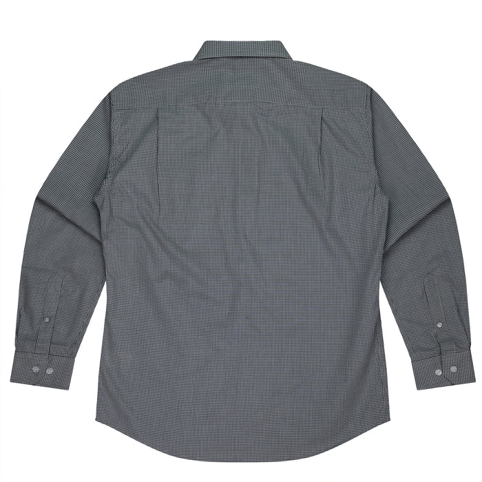 TOORAK MENS SHIRT LONG SLEEVE - BLACK/WHITE - RUNOUT