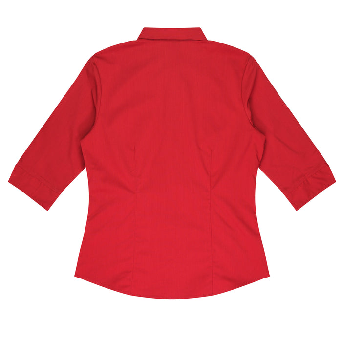 MOSMAN LADY SHIRT 3/4 SLEEVE - RED - RUNOUT