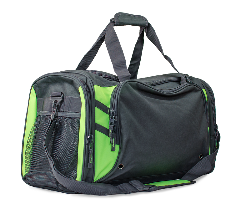 TASMAN SPORTSBAG - SLATE/NEON GREEN - RUNOUT