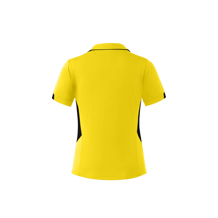 TASMAN LADY POLOS - NEON YELLOW/BLACK