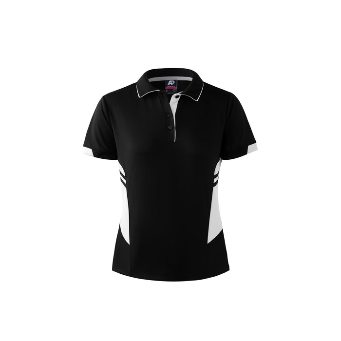 TASMAN LADY POLOS - BLACK/WHITE