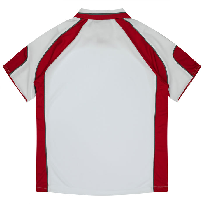 MURRAY KIDS POLOS - WHITE/RED