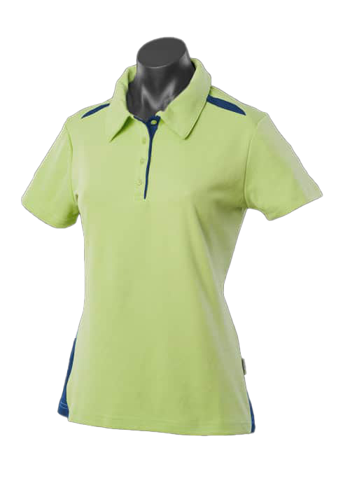 PATERSON LADY POLOS - SAGE/NAVY - RUNOUT