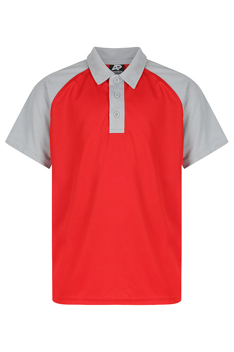 MANLY KIDS POLOS - RED/SILVER