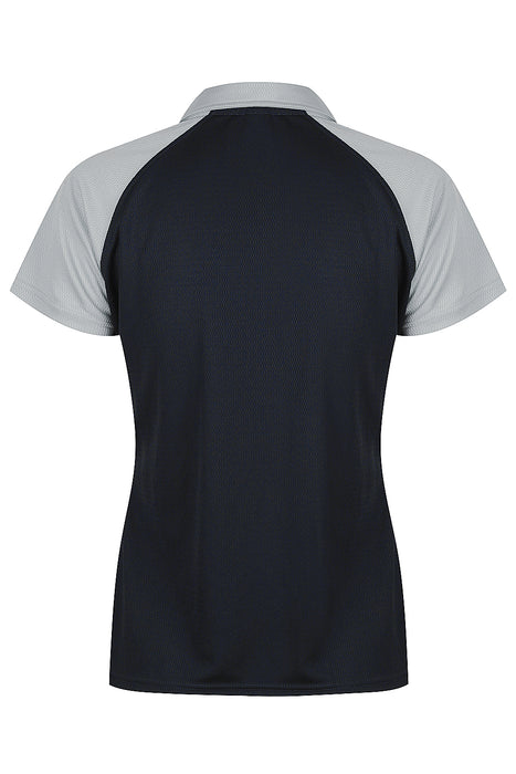 MANLY LADY POLOS - NAVY/SILVER