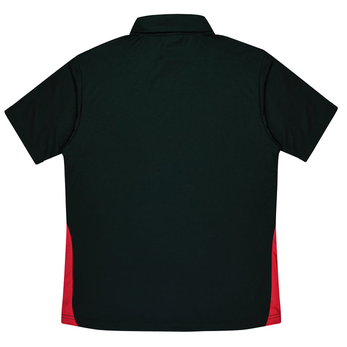 PATERSON MENS POLOS - BLACK/RED