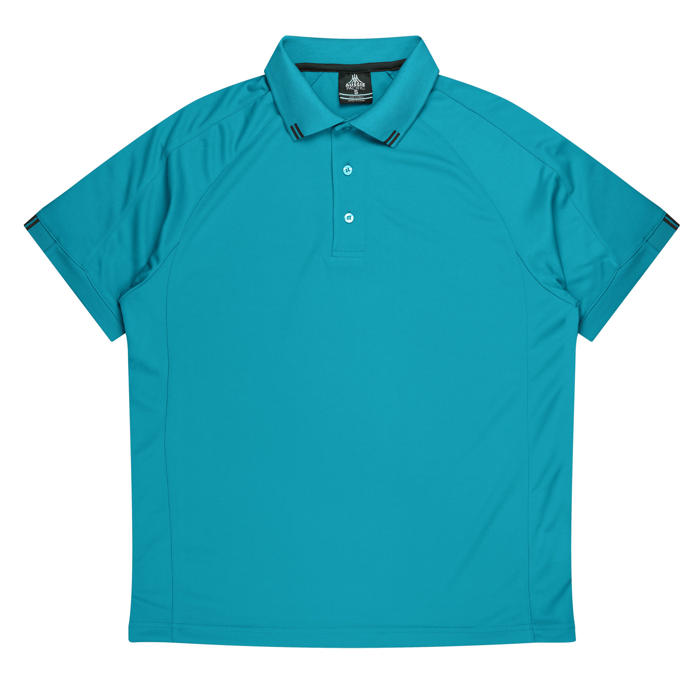 FLINDERS MENS POLOS - WHITE/BLACK main image 1