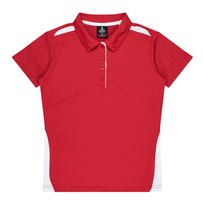 PATERSON LADY POLOS - RED/WHITE