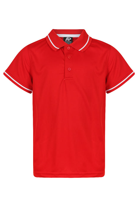 COTTESLOE KIDS POLOS - RED/WHITE