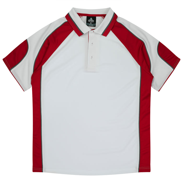 MURRAY KIDS POLOS - WHITE/RED