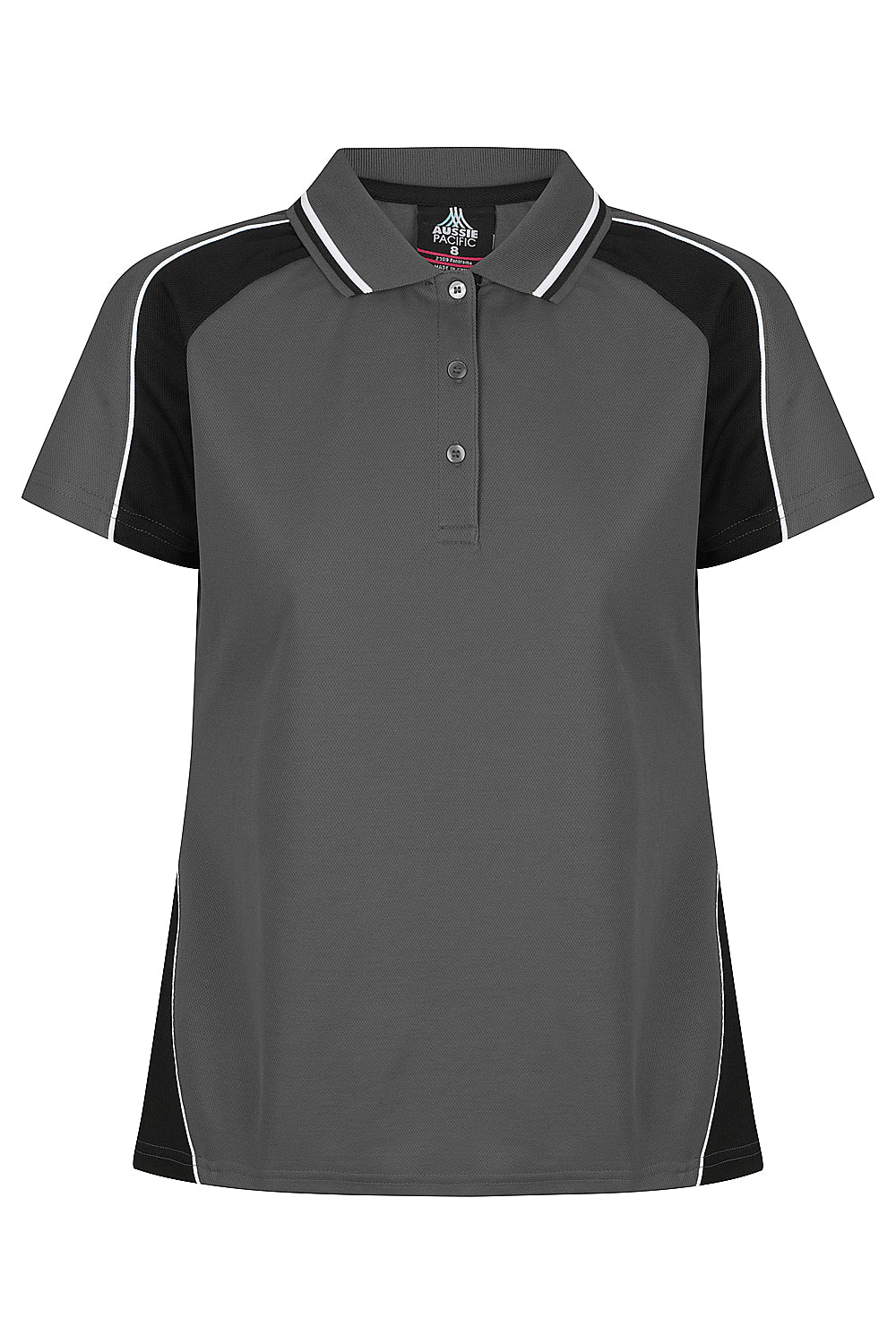 PANORAMA LADY POLOS - BLACK/WHITE/ASHE