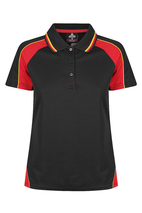 PANORAMA LADY POLOS - BLACK/RED/GOLD