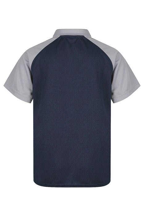 MANLY KIDS POLOS - NAVY/SILVER