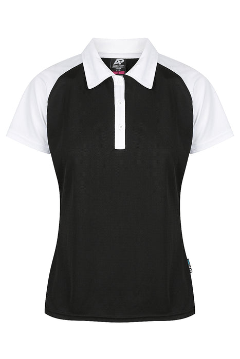 MANLY LADY POLOS - BLACK/WHITE