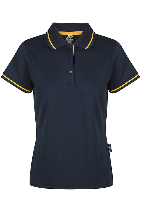 COTTESLOE LADY POLOS - NAVY/GOLD