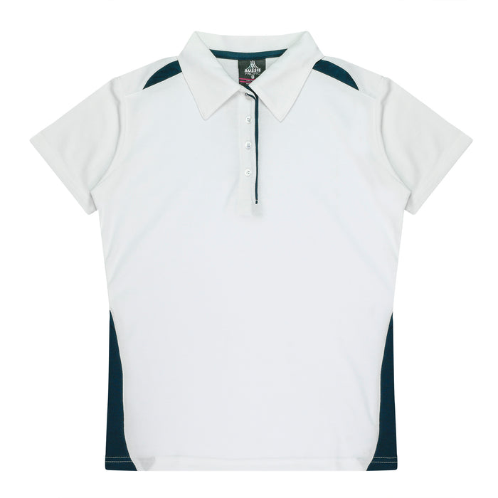 PATERSON LADY POLOS - WHITE/NAVY