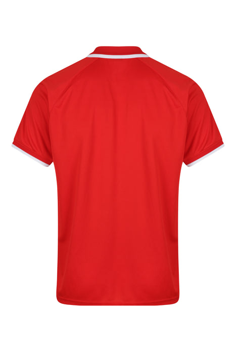 DOUBLE BAY MENS POLOS - RED/WHITE