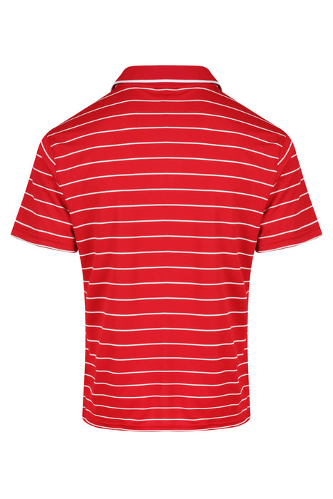 VAUCLUSE MENS POLOS - RED/WHITE