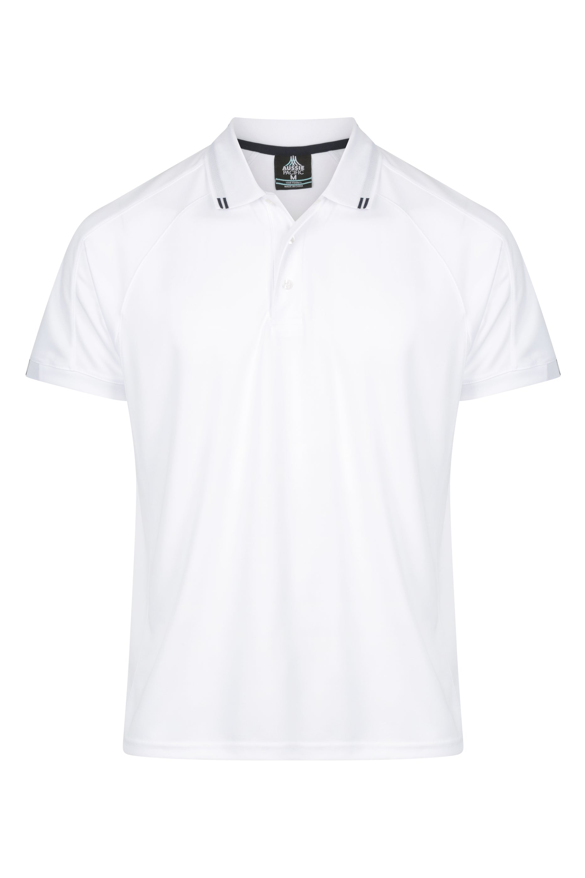 FLINDERS MENS POLOS - WHITE/BLACK