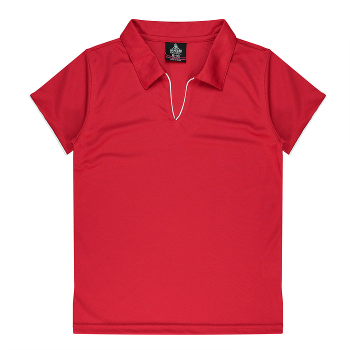 YARRA LADY POLOS - RED/WHITE