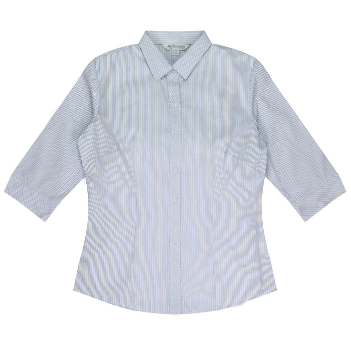 BAYVIEW LADY SHIRT 3/4 SLEEVE - WHITE/SKY - RUNOUT