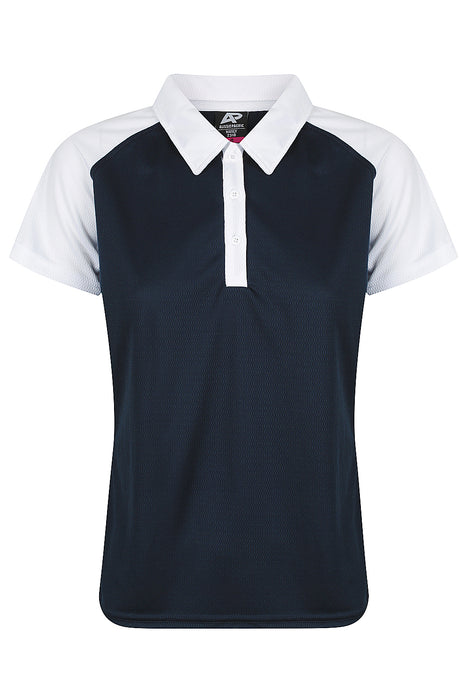 MANLY LADY POLOS - NAVY/WHITE