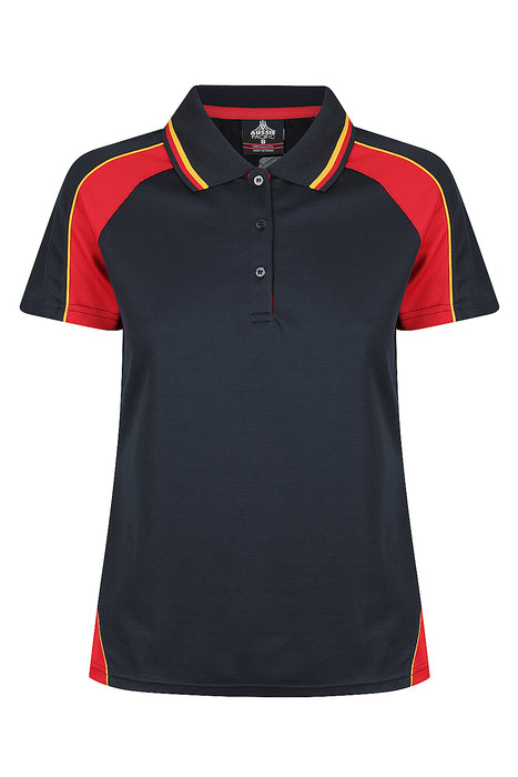 PANORAMA LADY POLOS - NAVY/RED/GOLD
