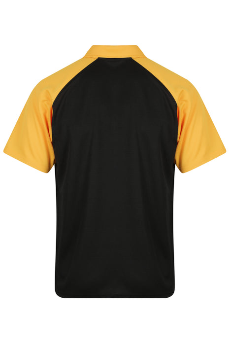 MANLY MENS POLOS - BLACK/GOLD