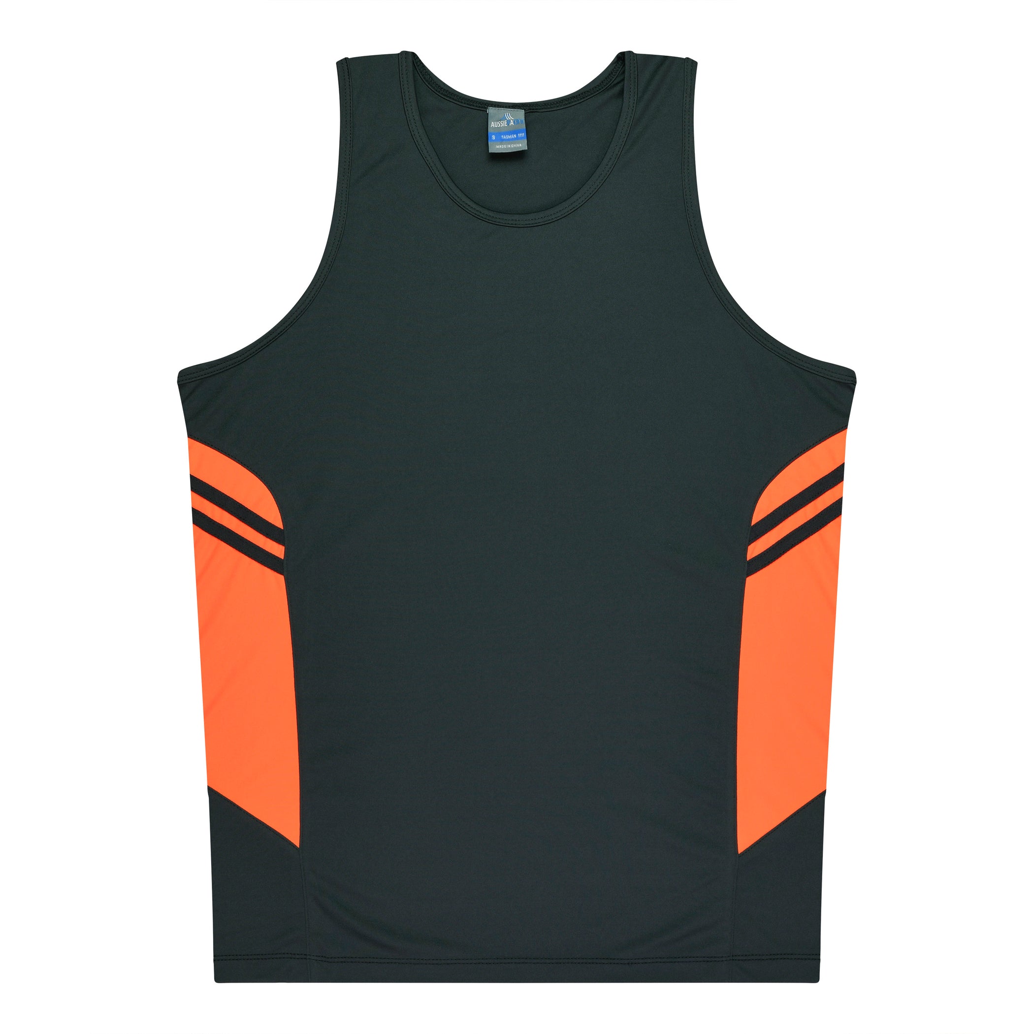 TASMAN MENS SINGLETS - BLACK/RED main image 1
