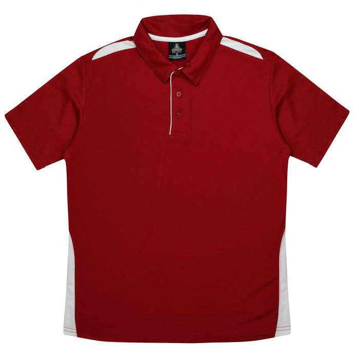 PATERSON MENS POLOS - RED/WHITE