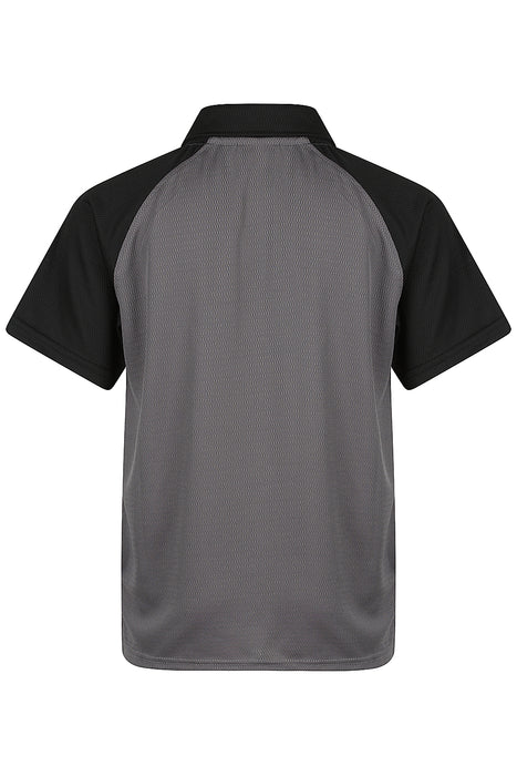 MANLY KIDS POLOS - CHARCOAL/BLACK