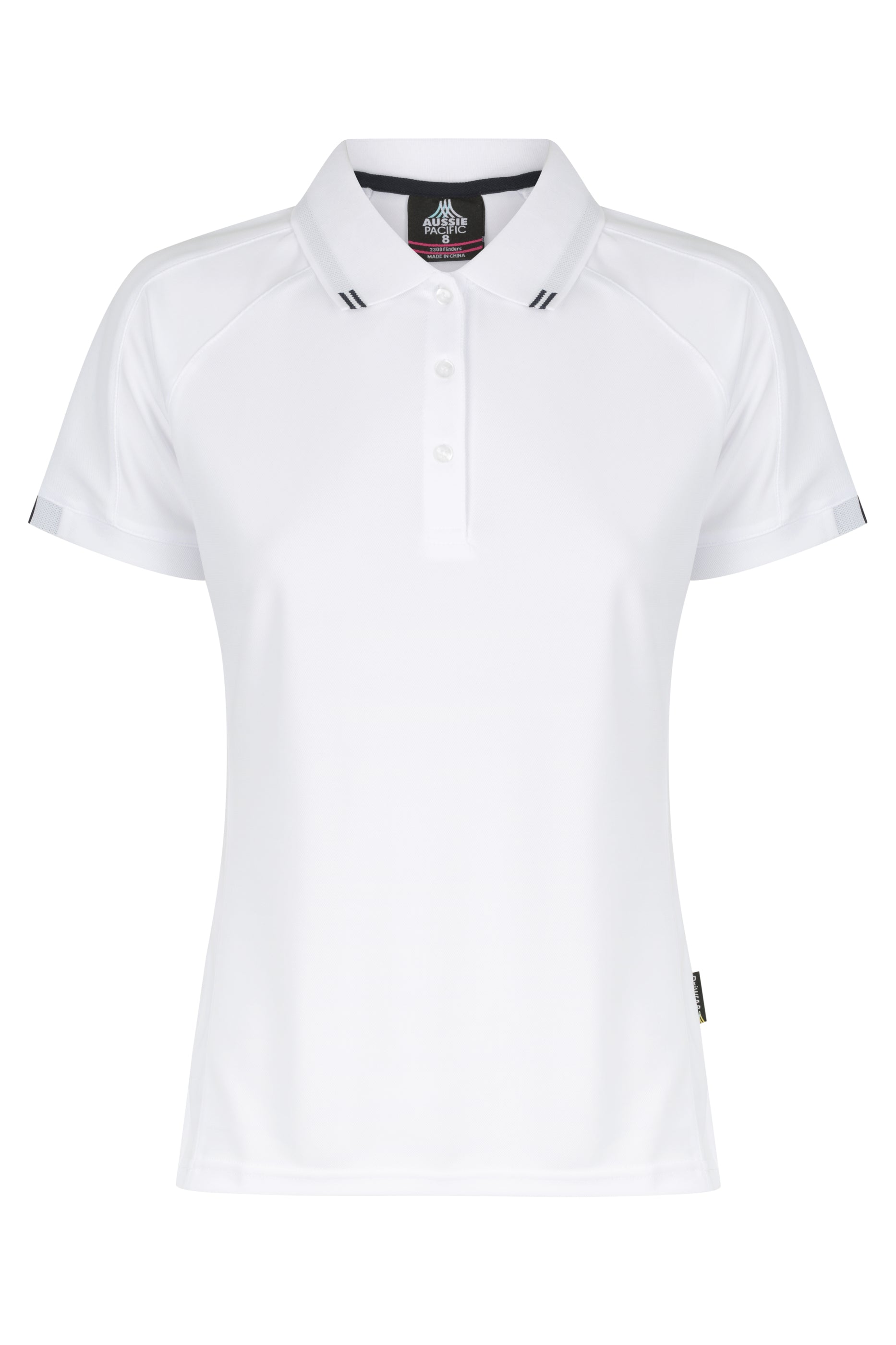 FLINDERS LADY POLOS - WHITE/BLACK