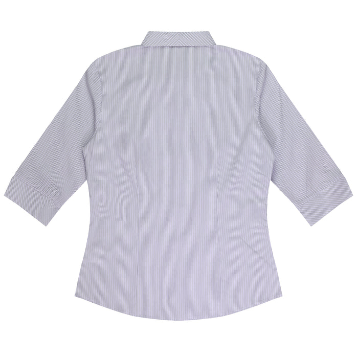 BAYVIEW LADY SHIRT 3/4 SLEEVE - WHITE/PINK - RUNOUT