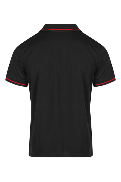 COTTESLOE MENS POLOS - BLACK/RED