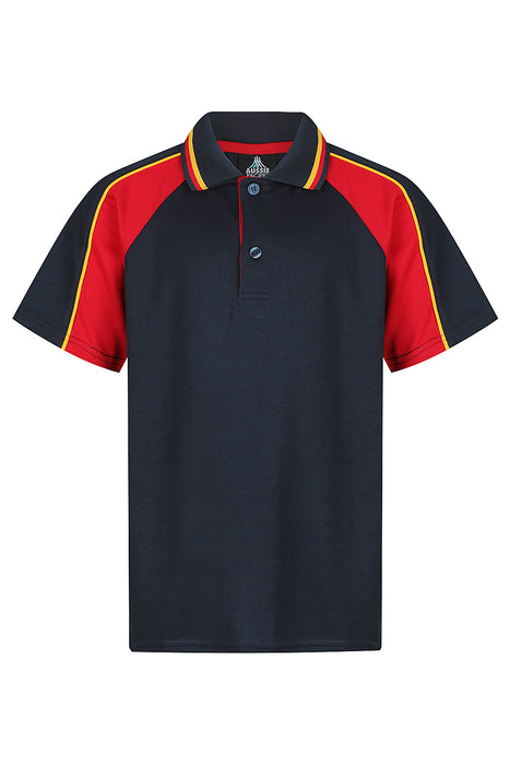PANORAMA KIDS POLOS - NAVY/RED/GOLD