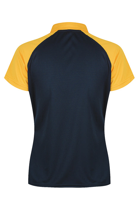 MANLY LADY POLOS - NAVY/GOLD
