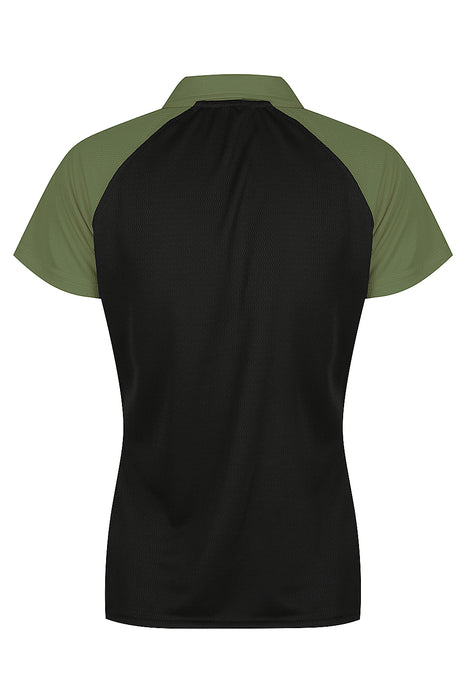 MANLY LADY POLOS - BLACK/ARMY GREEN